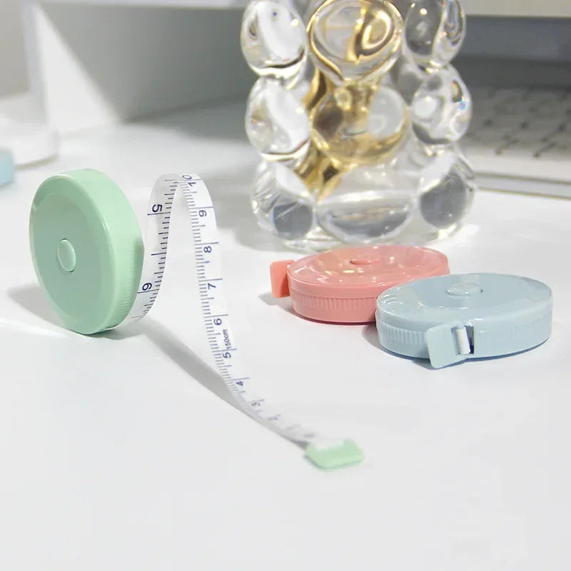 1/3/5PCS Portable Double-sided Tape Measure Retractable Mini Tape Measure for Weight Los detail view