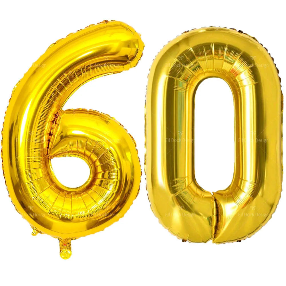 Large Gold Number Balloon 40 Inch | Milestone Birthday & Anniversary Decoration lifestyle view