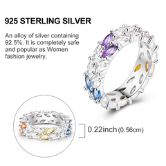Daisy 925 Sterling Silver Wedding Ring | Sparkling Zircon Engagement Jewelry detail view