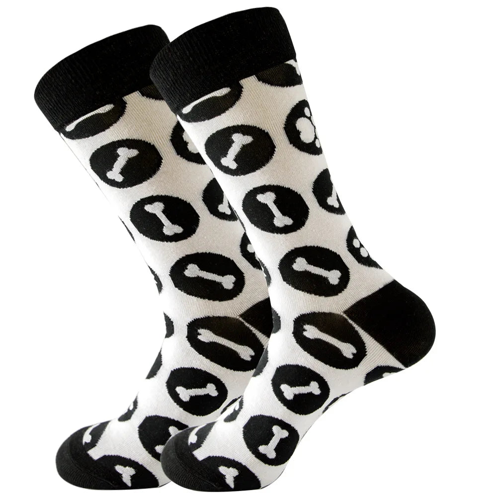 Sock Combed Cotton Funny Men's Big Size Crew Harajuku Hip Hop Thick Long Socks