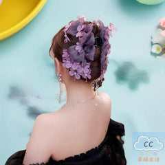 Trendy Butterfly Tassel Hair Claw; Mesh Shark Clip For Ponytail; Must-Have Hair Accessory For Women