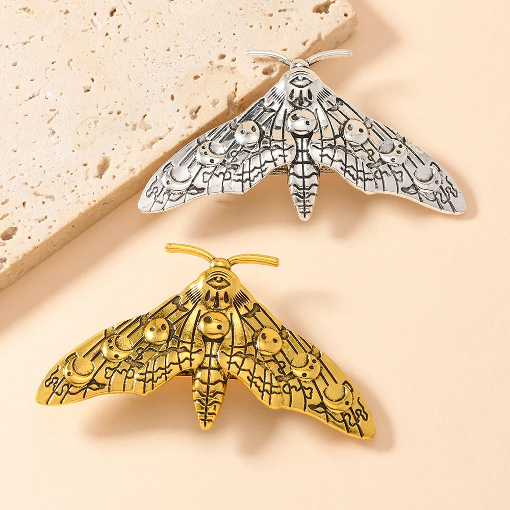 1pc Stylish alloy Vintage Moth bobby pins are ideal for everyday use detail view