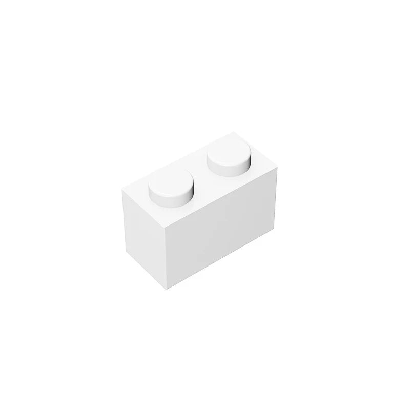 Educational Assemblage Gobricks Brick 1 x 2 without Bottom Tube | Compatible with L additional angle