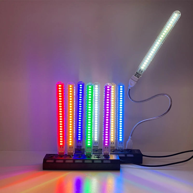 USB LED Night Light | 7 Color Atmosphere Lamp for Streaming and Decor additional angle