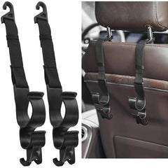 NEW 2Pc Car Back Seat Hook Multifunctional Rear Seat Headrest Hook Holder Adjustable Umbrella Trunk