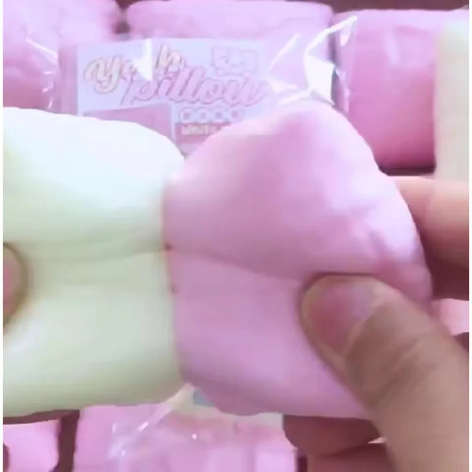 Squishy Simulated Cat Pillow Stress Relief Toy | Slow Rising Sensory Fidget close-up view