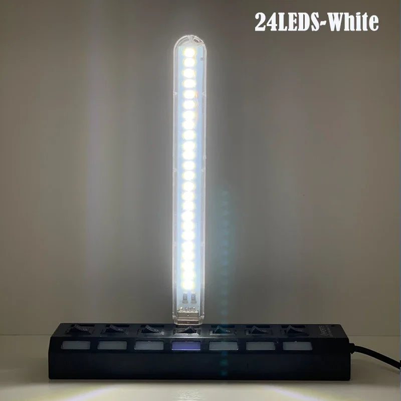 DC5V 24LED USB Night Light | 7 Color Atmosphere Lamp for Live Streaming close-up view