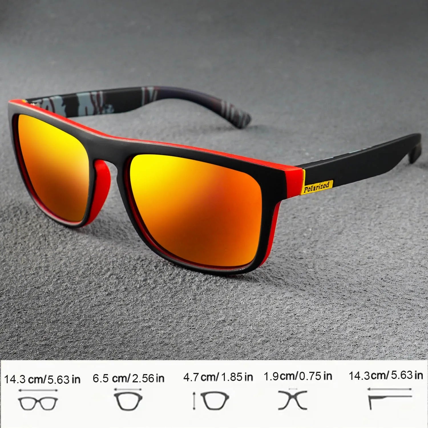 Fishing Polarized Square Sunglasses Sports Driving Fishing Shades Outdoor Eyewear for Cycling