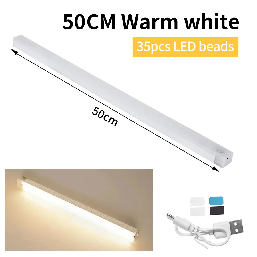 Rechargeable LED Motion Sensor Night Light | Magnetic Strip Light for Cabinet Bedside alternate view
