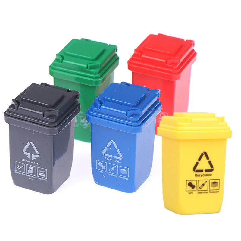 1:12 Dollhouse Miniature Trash Can 5pcs/set Model Furniture Accessories alternate view