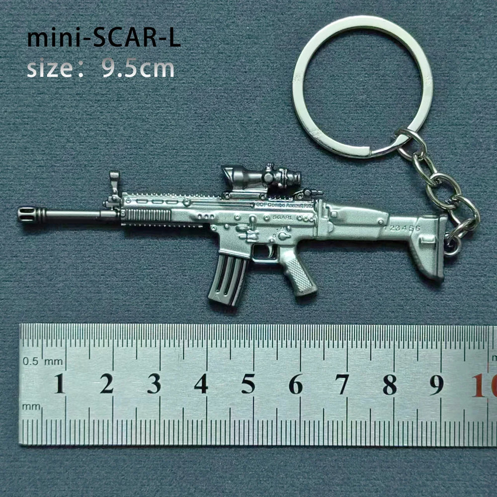 Mini Keychain Pendant Peace Elite 98k Alloy Gun Model PUBG Battlefield Boy Toy Handsome detail view