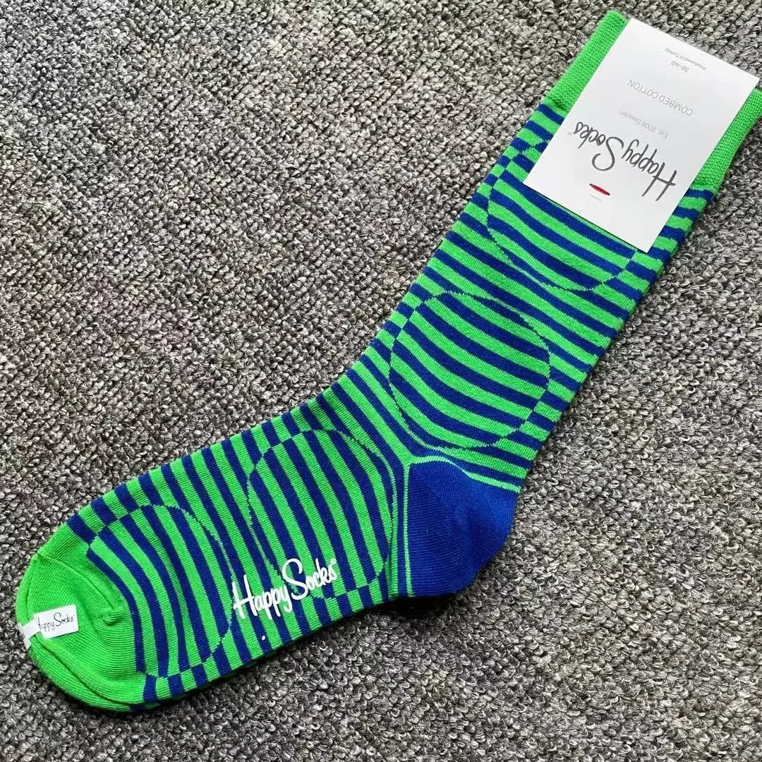 Multicoloured Socks Women Men Sports Socks Funky Dress Socks Casual Cotton lifestyle view