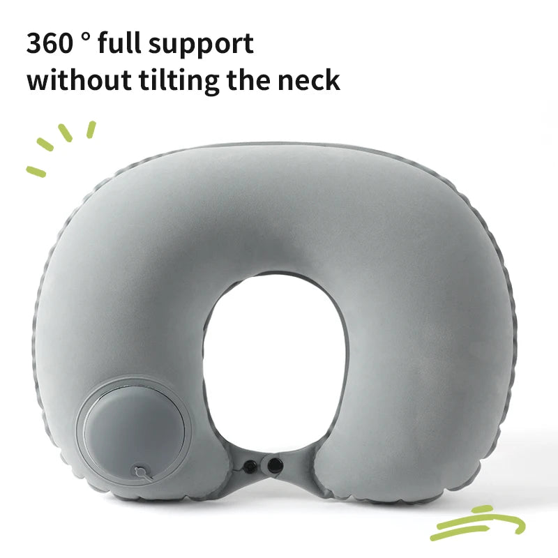 Ergonomic Inflatable Neck Pillow | Balanced Support for Travel close-up view