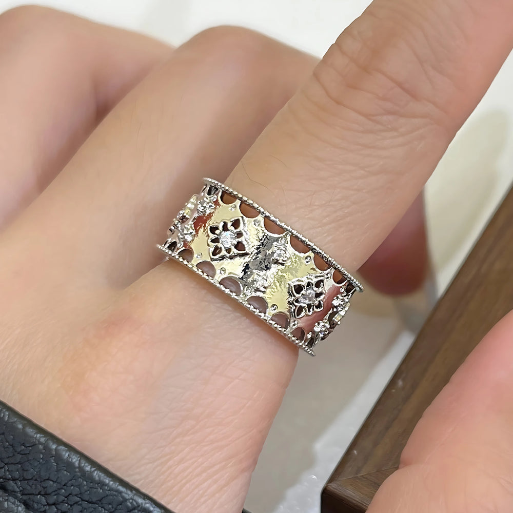 Sam Panda 925 Sterling Silver Rings For Women Men Fine Jewelry Finger Adjustable Open Wi detail view