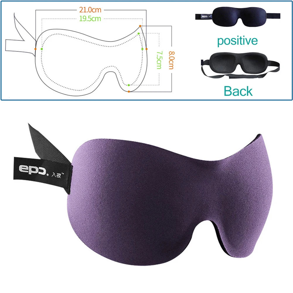 3D Breathable Sleeping Eye Mask | Light Blocking Sleep Aid for Travel and Home detail view