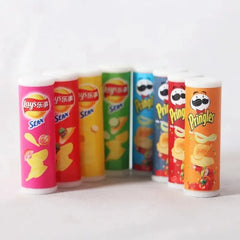 Miniature Dollhouse Snack Food | 4pcs 1/6 Scale Potato Chips for Doll Kitchen Pretend Pl detail view