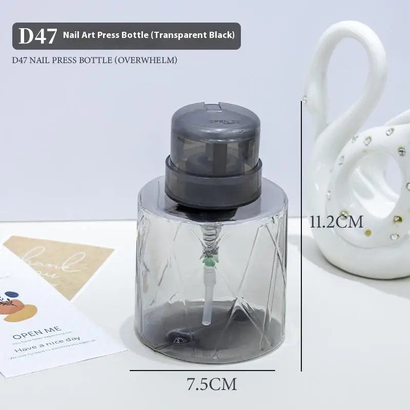 1PCS Refillable Lockable Empty Nail Polish Remover Pump Dispenser Nail Manicure Clean alternate view