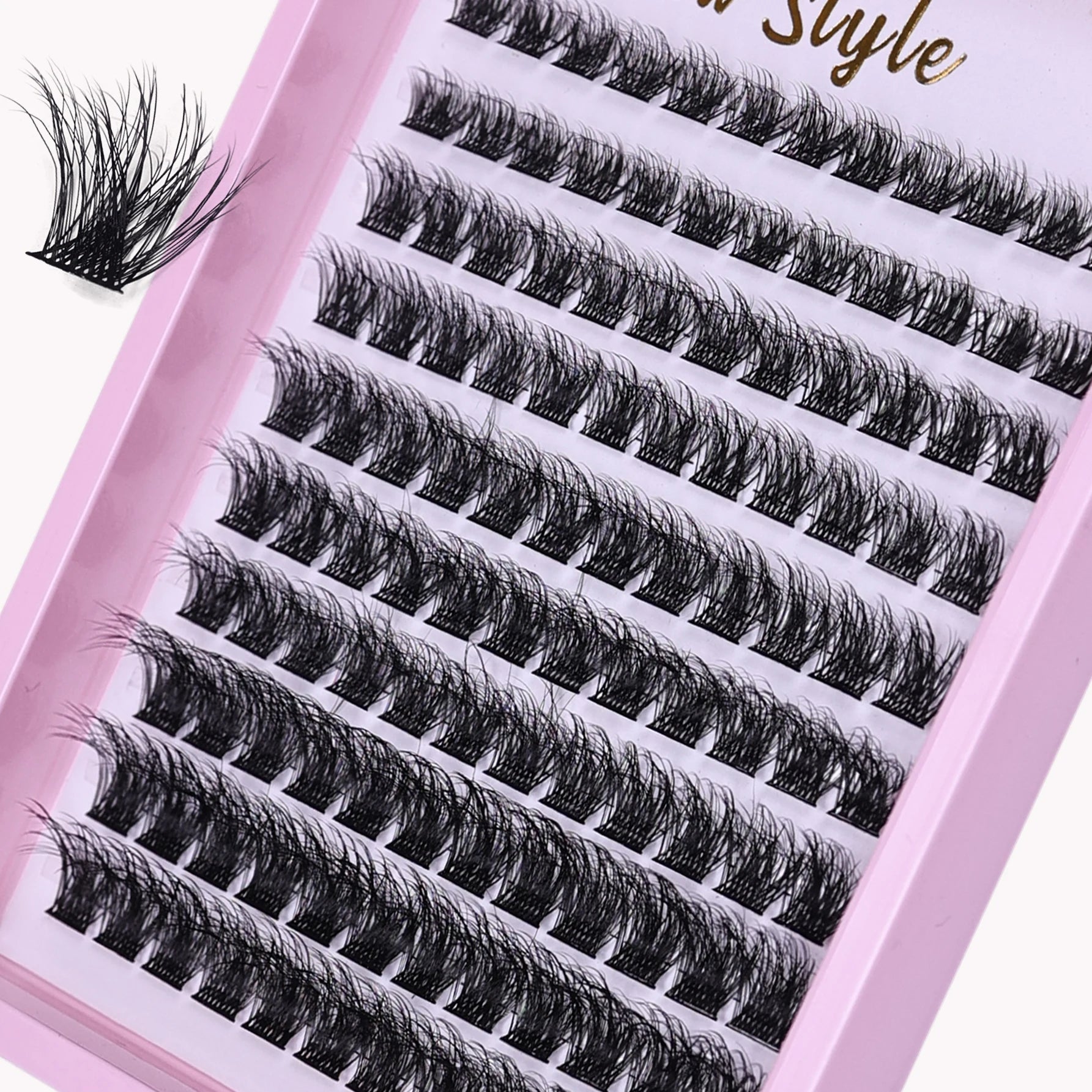 Lash Clusters 120pcs Cluster Lashes 8-16mm Individual Lashes Extensions Natural Look Lashes D Curl Fluffy Cluster DIY Eyelash
