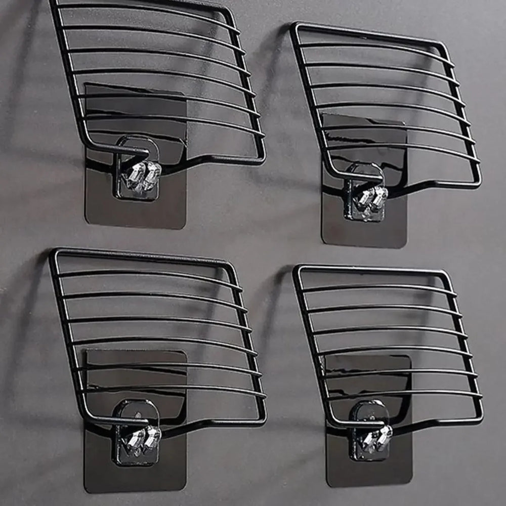 Stainless Steel Soap Rack | Wall Mounted Soap Dish with Drainage Tray close-up view