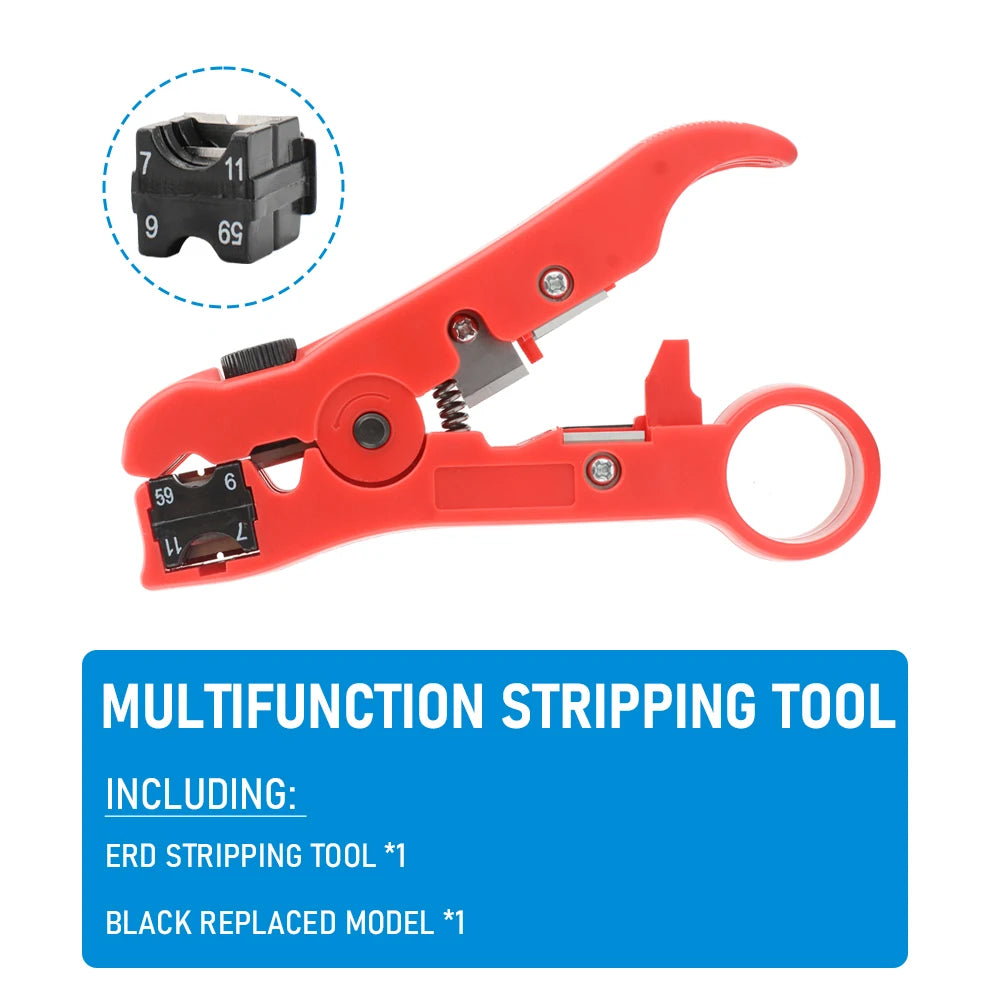 Multi-Functional Coaxial Cable Stripping Pliers | Wire Stripper Tool for UTP/STP RG additional angle