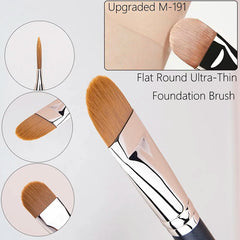 Flat Round Ultra-thin Foundation Concealer Makeup Brush | Professional Contour Liquid Cr detail view