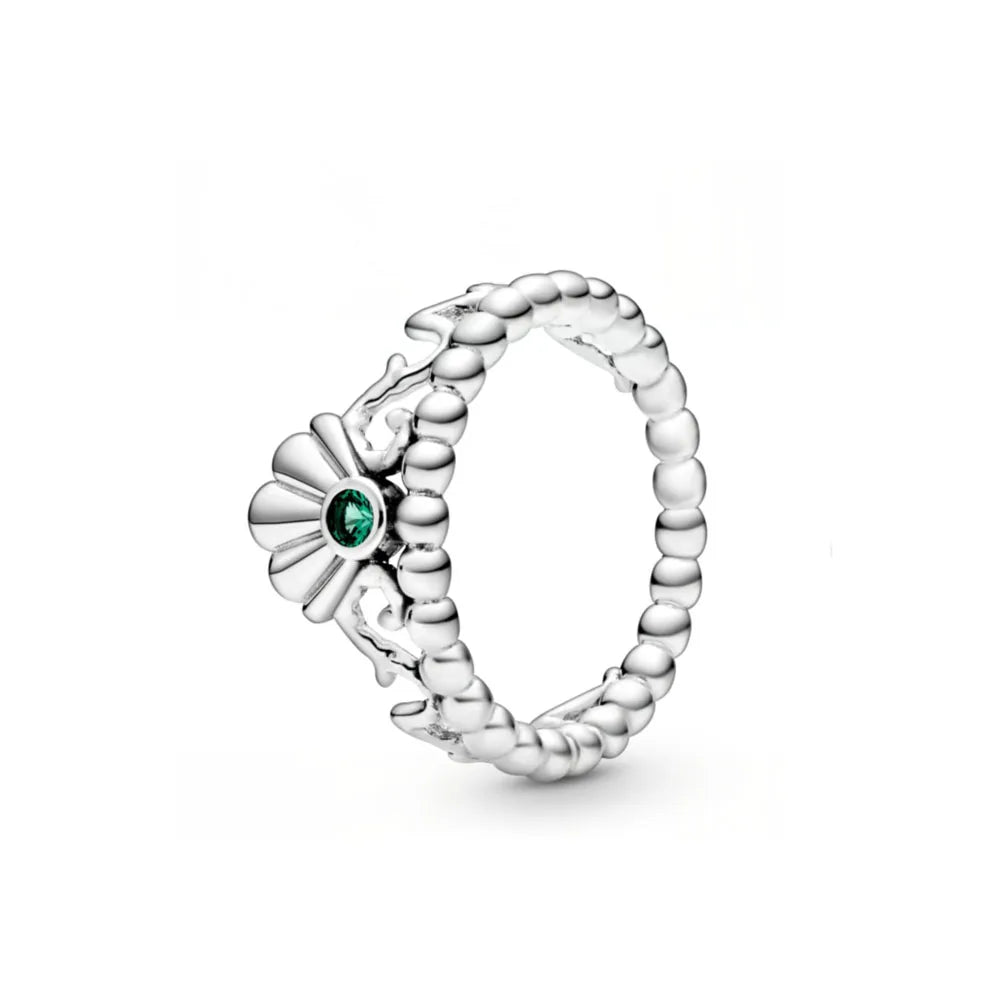 925 Sterling Silber Quadratring mit Blumen- und Schmetterlingsmotiv | Geschenk für Verliebte