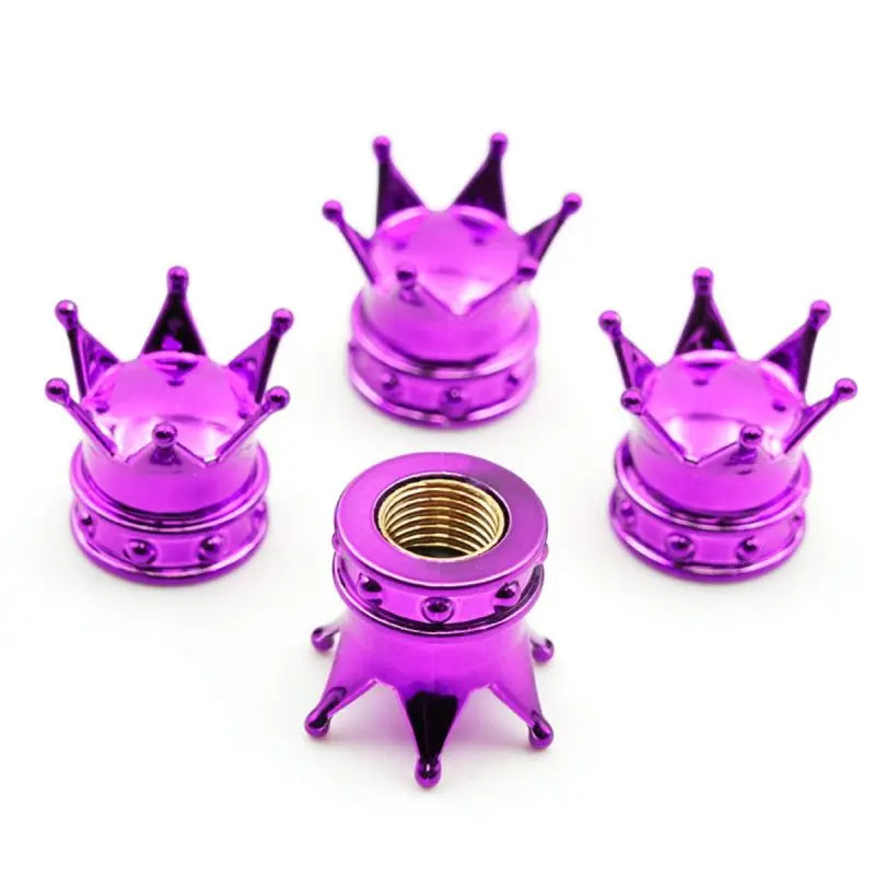 Universal Crown 4 PCS Car Wheel Tire Valve Caps Tyre Rim Stem Covers Airdust For Car alternate view