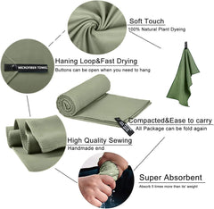 Quick-Drying Microfiber Camping Towel Super Absorbent Gym/Swimming Towel 40x80cm Ligh alternate view