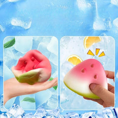 Squishy Watermelon Fidget Toy Anti-Stress Slow Rising Fruit Pinch Squeeze Stress Relie close-up view