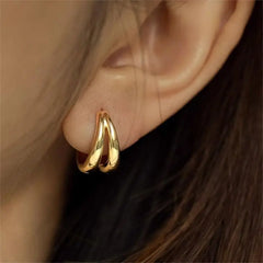 Hot Sale Fashion Metal Drop Earrings for Woman Vintage Hoop Earring Trend Classic Party Wedding Pendant Jewelry Gift
