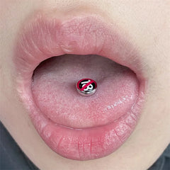 Tongue Nail Jewelry Anti Allergy Short Rod Tongue Ring Tongue Nail Spice Girl Human B alternate view