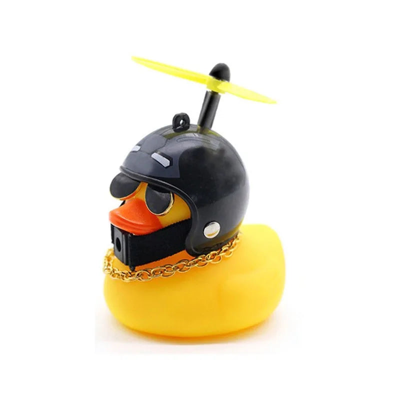 Rubber Duck With Helmet Pendant Black/Yellow lifestyle view