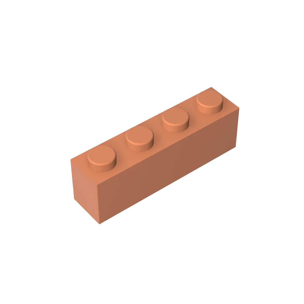 Gobricks GDS-534 Brick 1 x 4 without Bottom Tubes | Compatible Building Block Set alternate view