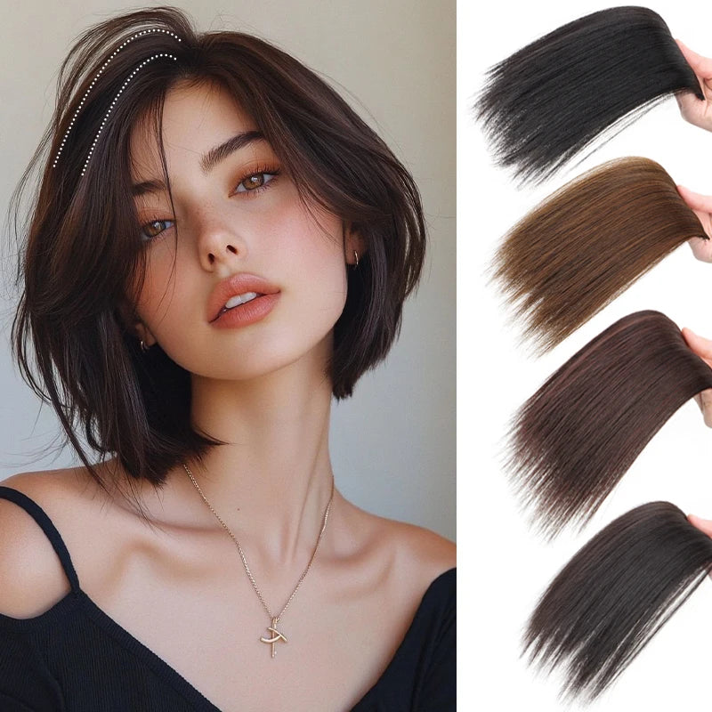 Synthetic Seamless Hair Pads Clip In | Increase Volume Top Hairpiece