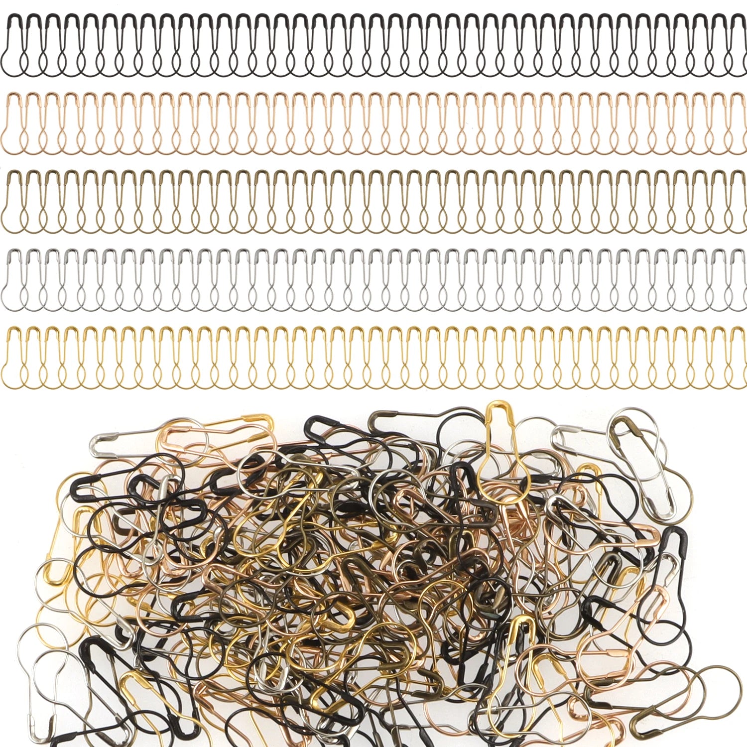 100/1000pcs Metal Needle Crochet Hook Accessories Pumpkin Safety Needle Lock Knitting Mark Label Cli