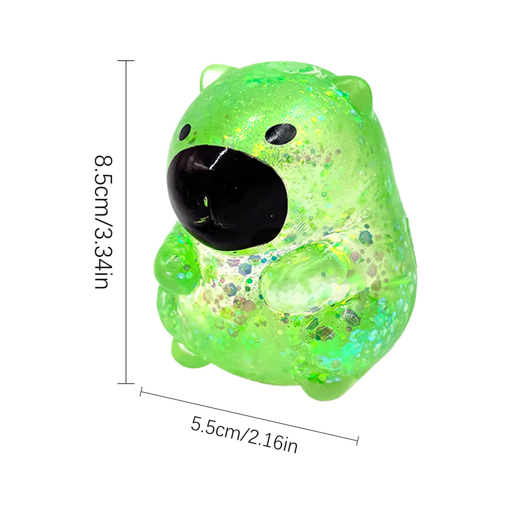 Maltose Cube Stress Squeeze Toy | Slow Rebound Polar Light Colorful TPR Block close-up view