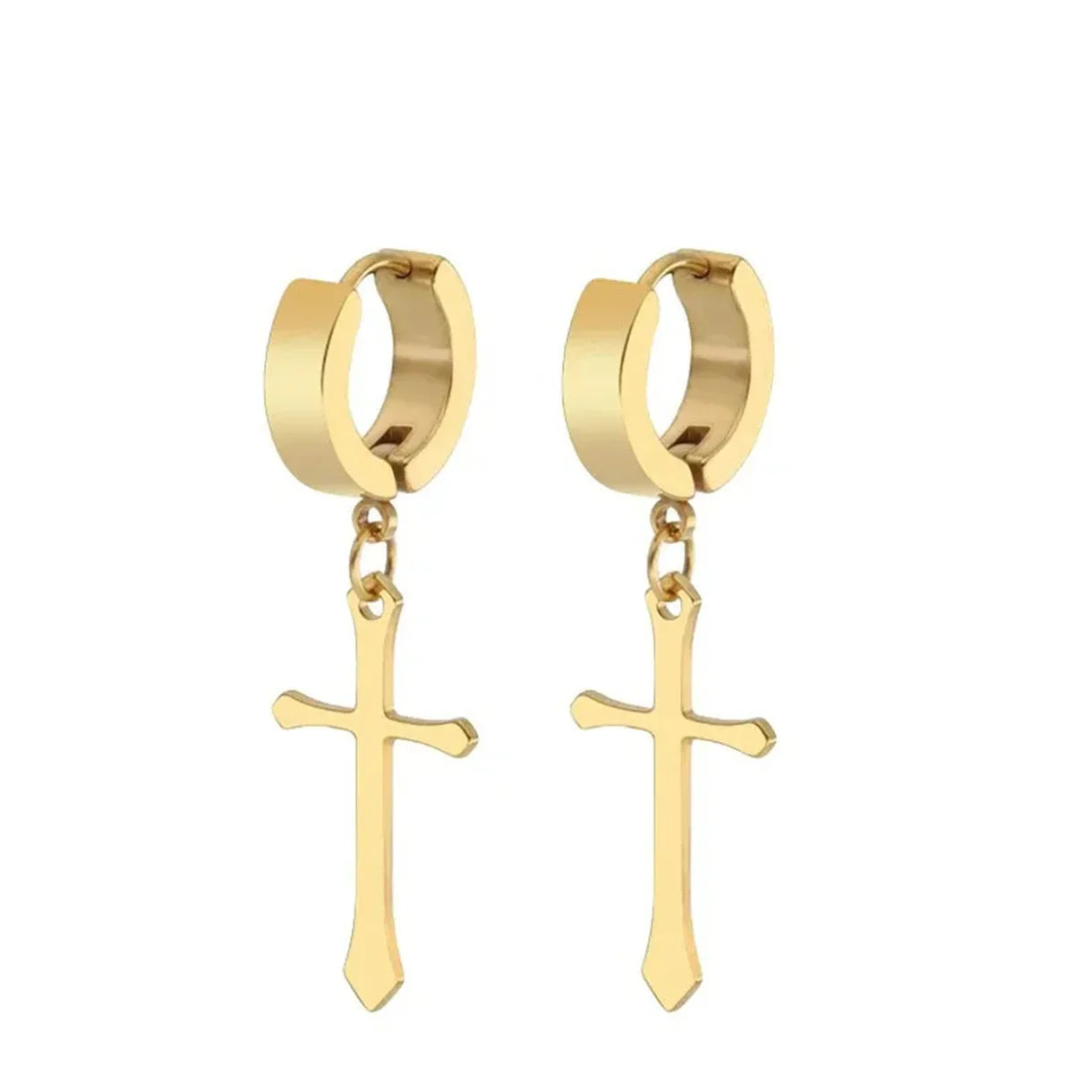 1/15Pairs Punk Cool Gothic Stainless Steel Stud Earrings Set for Men Women,Fashion Tragu detail view