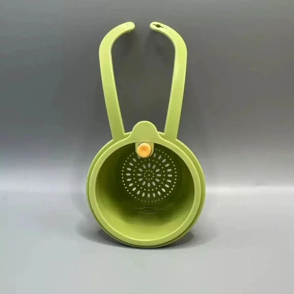 2 IN 1 Faucet Hanging Sink Drain Basket Detachable Bottom Cover Food Residue Filter Rack detail view