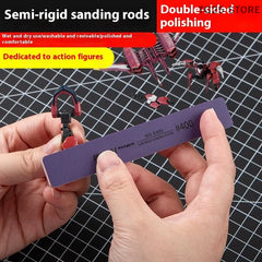6pcs DIY Model Sanding Sticks Set | Semi-Rigid Polishing Rods for Plastic Models detail view