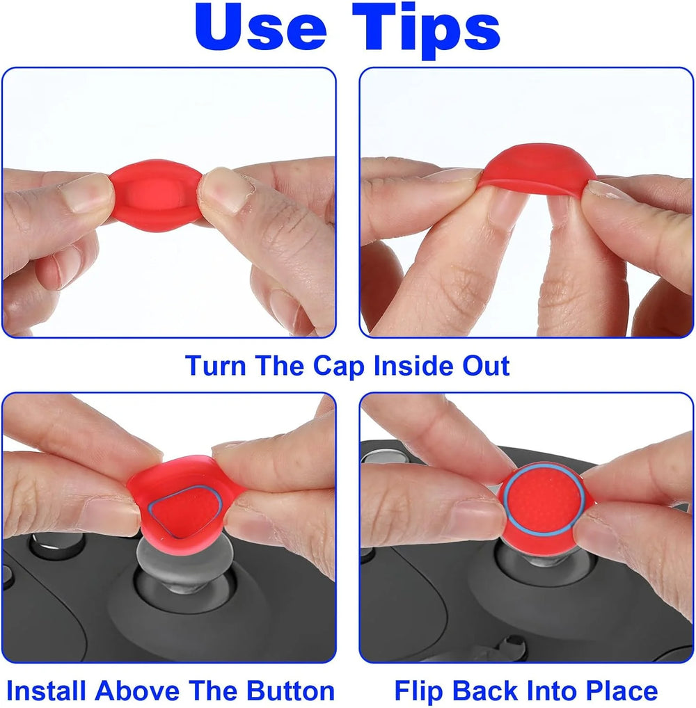 28 Pack Silicone Anti-Slip Thumb Grips for PS5 PS4 Controller | Multicolor Joystick C lifestyle view