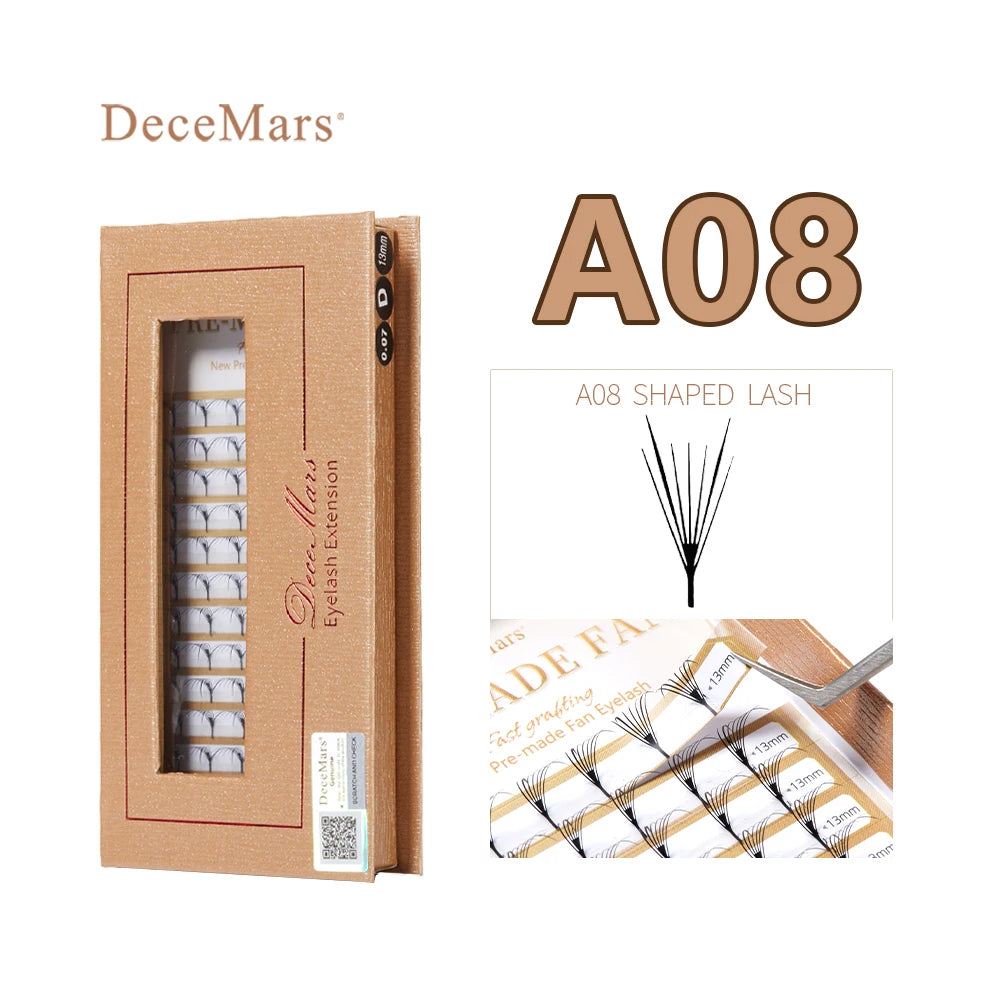DeceMars A Series Premade Fan Eyelash Extensions | DIY Natural Look Lashes lifestyle view