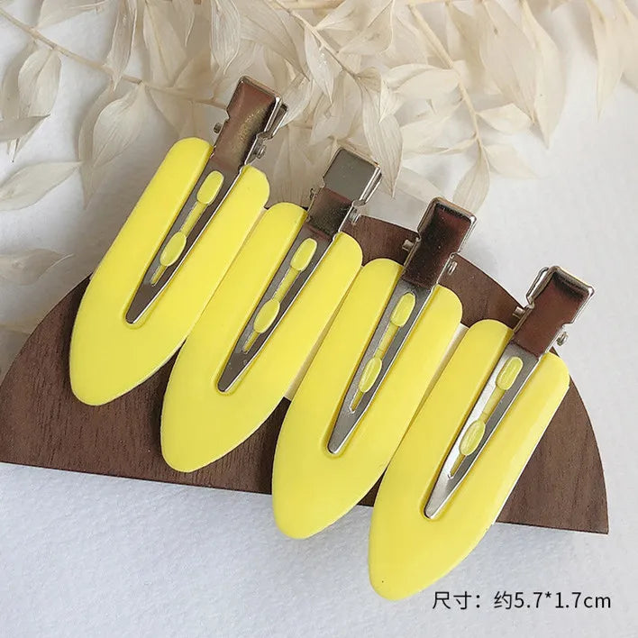 4pcs/lot No Bend Fix Fringe Barrette Seamless Hair Clips Side Bangs Makeup Washing Face Accessories Women Girls Headwear 2025New