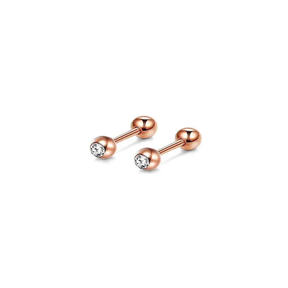 1/7Pairs Stainless Steel Unisex Cartilage Stud Earrings,Inlay Cubic Zirconia Hypoalle alternate view