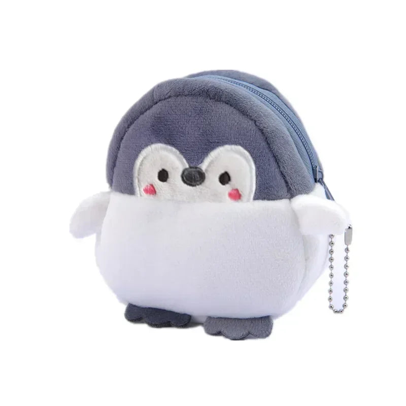 Cute Animal Plush Coin Purse | Zipper Change Purse with Keychain Mini Wallet alternate view