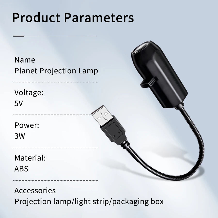 5V USB Projection Lamp Strip | Planet Halloween Christmas Theme Ceiling Decor additional angle