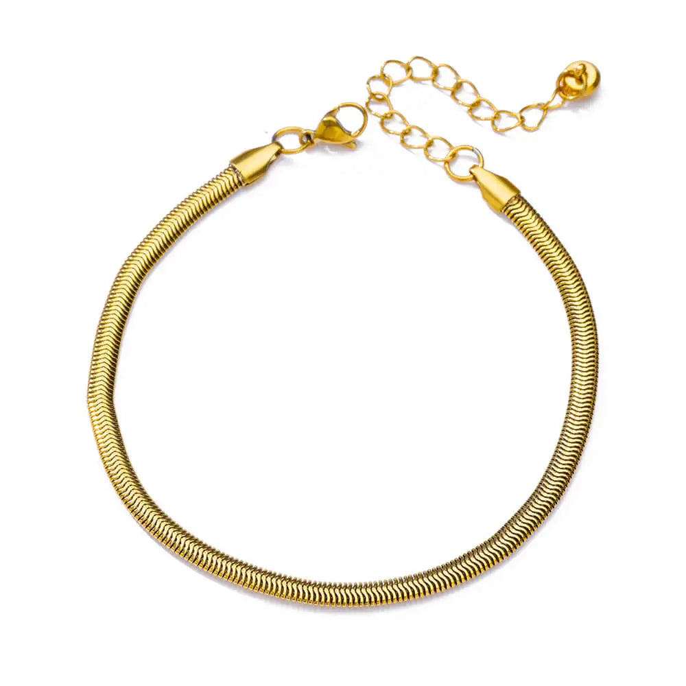 Colorful Boho Drops Anklets For Women Gold Color Stainless Steel Geometric Anklet Lux alternate view