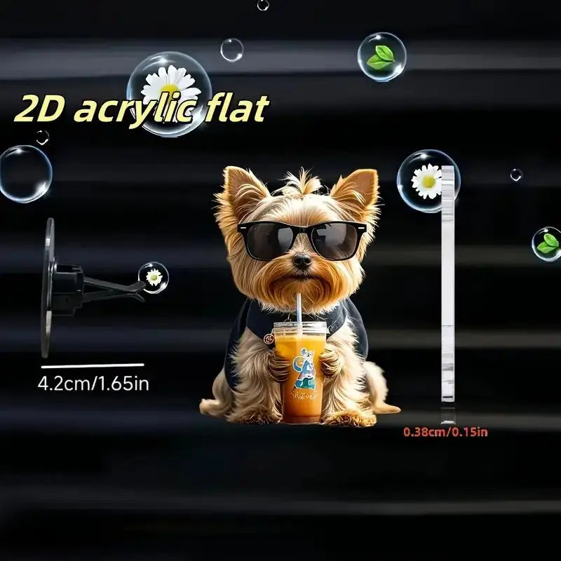 Acrylic Car Vent Clip Aromatherapy Air Freshener Holder 2D Decorative Air Condition additional angle