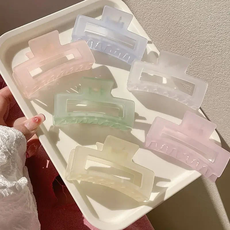 Hair Claw Clip for Women Plastic Transparent Large Crab 2023