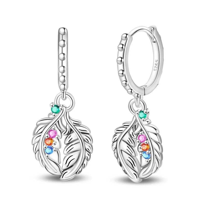 Silver Wine Cup Butterfly Women Earrings Brilliant Wedding Engagement Star Earrings additional angle
