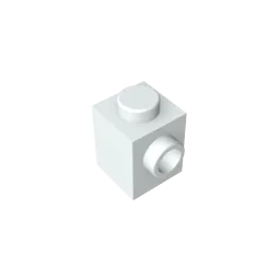 Gobricks GDS-635 BRICK 1X1 W. 1 KNOB | Single Side Bump Building Block Compatible with close-up view